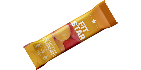 FIT STAR - šťavnaté meruňky, jablka, ovesné vločky bez lepku + lískové oříšky 45g./20ks