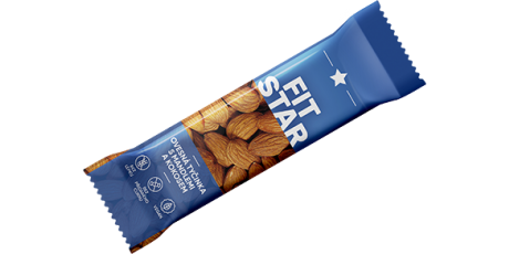 FIT STAR - šťavnaté datle, ovesné vločky bez lepku + mandle a kokos 45g./20ks